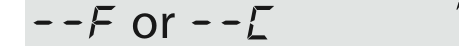 Display toont --F of --C