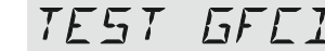 Display toont TEST GFCI