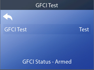 GFCI-scherm met status Armed