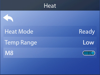 Heat-scherm met temperatuurbereik Laag