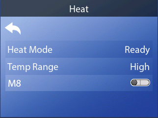 Heat-scherm met de M8-instelling