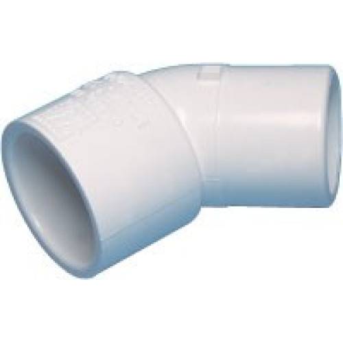 Spa PVC 45 graden bocht voor spa leidingwerk 2 inch (ca. 60 mm.) binnen/buiten Waterway 411-5030 Spa PVC 45 graden bocht voor spa leidingwerk 2 inch (ca. 60 mm.) binnen/buiten Waterway 411-5030