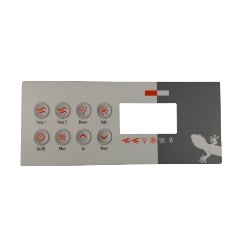 Spa display overlay voor Gecko TSC-8 met 8 knoppen Spa display overlay voor Gecko TSC-8 met 8 knoppen