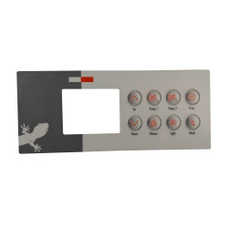 Spa display overlay voor Gecko TSC-4 (K4) met 8 knoppen voor 2 pompen Spa display overlay voor Gecko TSC-4 (K4) met 8 knoppen voor 2 pompen