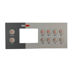 Spa display overlay voor Gecko TSC-4 (K4) met 10 knoppen voor 3 pompen Spa display overlay voor Gecko TSC-4 (K4) met 10 knoppen voor 3 pompen