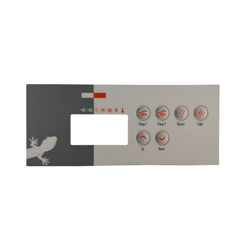 Spa display overlay voor Gecko TSC-35 met 6 knoppen Spa display overlay voor Gecko TSC-35 met 6 knoppen