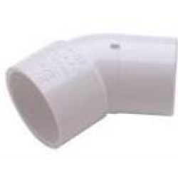 Spa PVC 45 graden bocht 1,5 inch (ca. 48 mm.) (binnen/buiten) Waterway 411-4040 Spa PVC 45 graden bocht 1,5 inch (ca. 48 mm.) (binnen/buiten) Waterway 411-4040