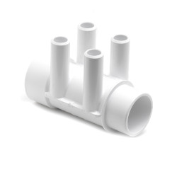 Spruitstuk, verdeler, Manifold 1,5 inch met 4 x 0,75 inch 672-4150 Spruitstuk, verdeler, Manifold 1,5 inch met 4 x 0,75 inch 672-4150