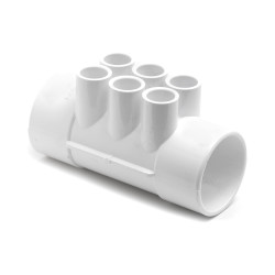 Spruitstuk, verdeler, Manifold 2 inch met 6 x 0,5 inch 672-4110 Spruitstuk, verdeler, Manifold 2 inch met 6 x 0,5 inch 672-4110