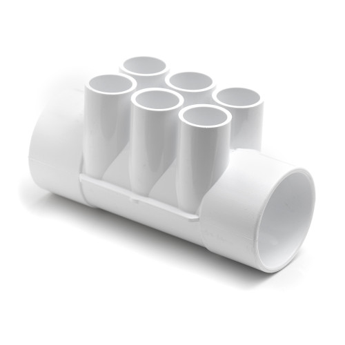 Spruitstuk, verdeler, Manifold 2 inch met 6 x 0,75 inch 672-4270 Spruitstuk, verdeler, Manifold 2 inch met 6 x 0,75 inch 672-4270
