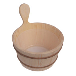 Houten sauna emmer met kunststof inzet 3 liter Houten sauna emmer met kunststof inzet 3 liter
