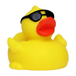 Rubber badeendje met zonnebril Rubber badeendje met zonnebril