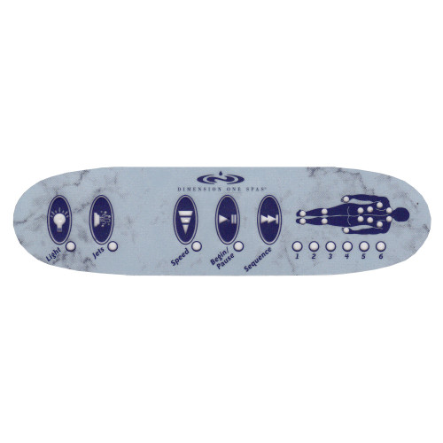 Dimension One Massageplek display overlay met 5 knoppen