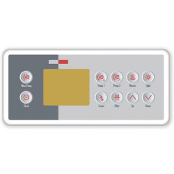 Spa display Gecko TSC-4 (K-4) met 10 knoppen voor 3 pompen Spa display Gecko TSC-4 (K-4) met 10 knoppen voor 3 pompen