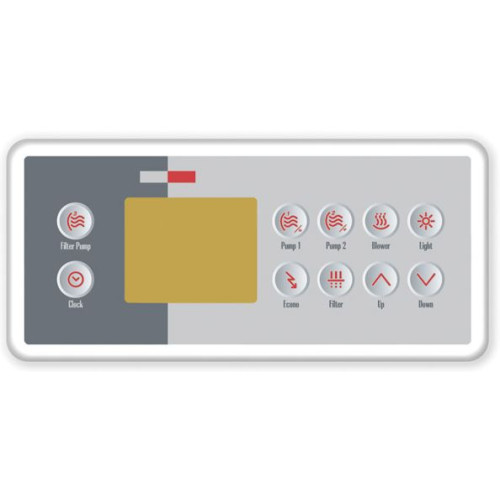 Spa display Gecko TSC-4 (K-4) met 10 knoppen voor 3 pompen Spa display Gecko TSC-4 (K-4) met 10 knoppen voor 3 pompen