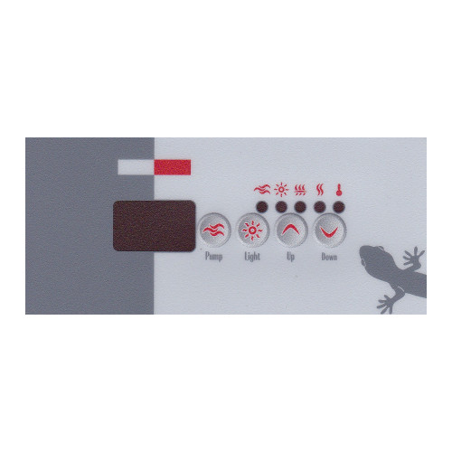 Spa display overlay voor Gecko TSC-18 met 4 knoppen voor 1 pomp Spa display overlay voor Gecko TSC-18 met 4 knoppen voor 1 pomp