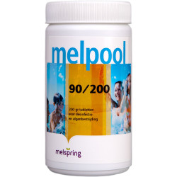Melpool grote zwembad Chloor tabletten 90/200 - 5 stuks tabletten van 200 gram - 1 kg Melpool grote zwembad Chloor tabletten 90/200 - 5 stuks tabletten van 200 gram - 1 kg
