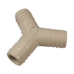 Y stuk voor spa leidingwerk 0,75 inch (ca 27mm.) inwendig Y stuk voor spa leidingwerk 0,75 inch (ca 27mm.) inwendig
