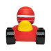 Rubber badeendje racer met raceauto Rubber badeendje racer met raceauto