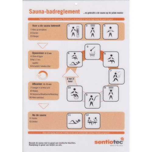 Saunakaart, badregels sauna van SentioTec Saunakaart, badregels sauna van SentioTec