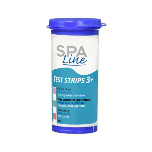 SPA Line teststrips voor vrij chloor, broom, PH en alkaliniteit