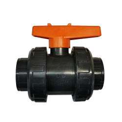 Kogelkraan, regelklep, afsluiter voor spa leidingwerk van 63mm. PVC Kogelkraan, regelklep, afsluiter voor spa leidingwerk van 63mm. PVC