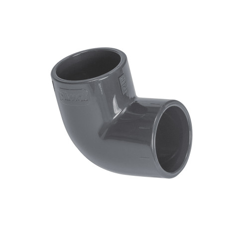 Spa PVC 25mm. 90 graden bocht, hoge druk PVC 16 bar Spa PVC 25mm. 90 graden bocht, hoge druk PVC 16 bar