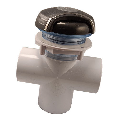 Spa verdeelknop voor water compleet van Laswater 2 inch T-stuk GRIJS Spa verdeelknop voor water compleet van Laswater 2 inch T-stuk GRIJS