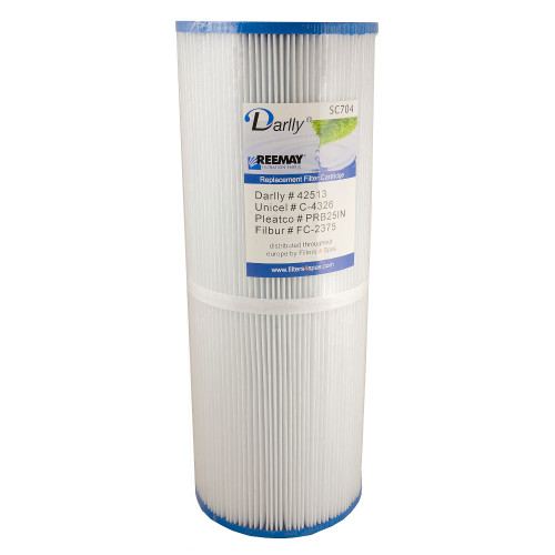 Spa filter Darlly SC704 D12,5/L34 - 42513 - Pleatco PRB251N - Unicel C-4326 - Magnum RD25 Spa filter Darlly SC704 D12,5/L34 - 42513 - Pleatco PRB251N - Unicel C-4326 - Magnum RD25