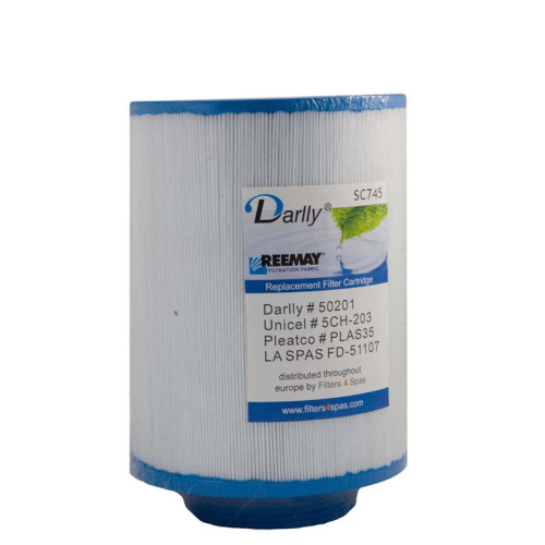 Spa Filter Darlly SC745 D13/L20 - 50201 - Unicel 5CH-203 - Pleatco PLA35 Spa Filter Darlly SC745 D13/L20 - 50201 - Unicel 5CH-203 - Pleatco PLA35
