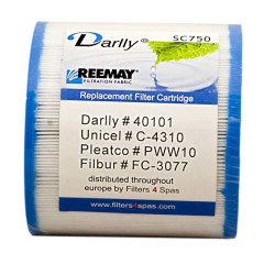 Spa Filter Darlly SC750 D10,7/L10 - 40101 Unicel C4310 - Pleatco PWW10 Set van 2 stuks Spa Filter Darlly SC750 D10,7/L10 - 40101 Unicel C4310 - Pleatco PWW10 Set van 2 stuks