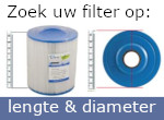 Filter lengte en diameter Filter lengte en diameter
